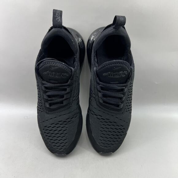 Nike Air Max 270 Running Shoes Women Size 7.5 Triple Black Comfort Low Sneakers - Picture 5 of 8